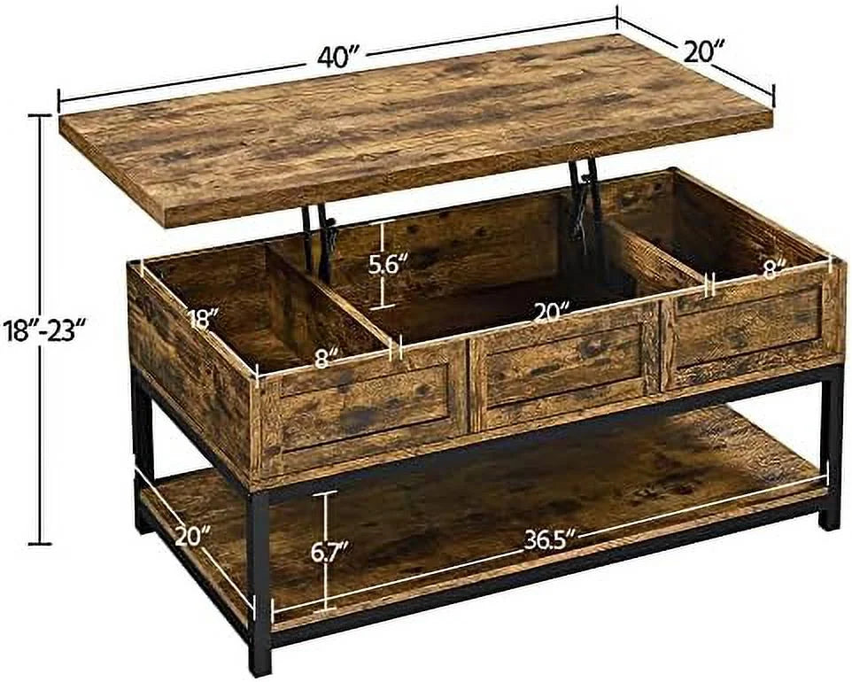 Lift Top Coffee Table with Hidden Compartments G2888