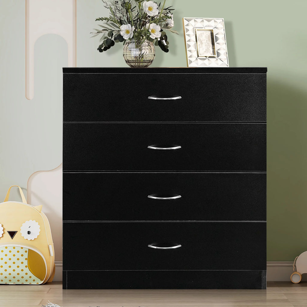 White 3 Drawer Wood Dresser J898