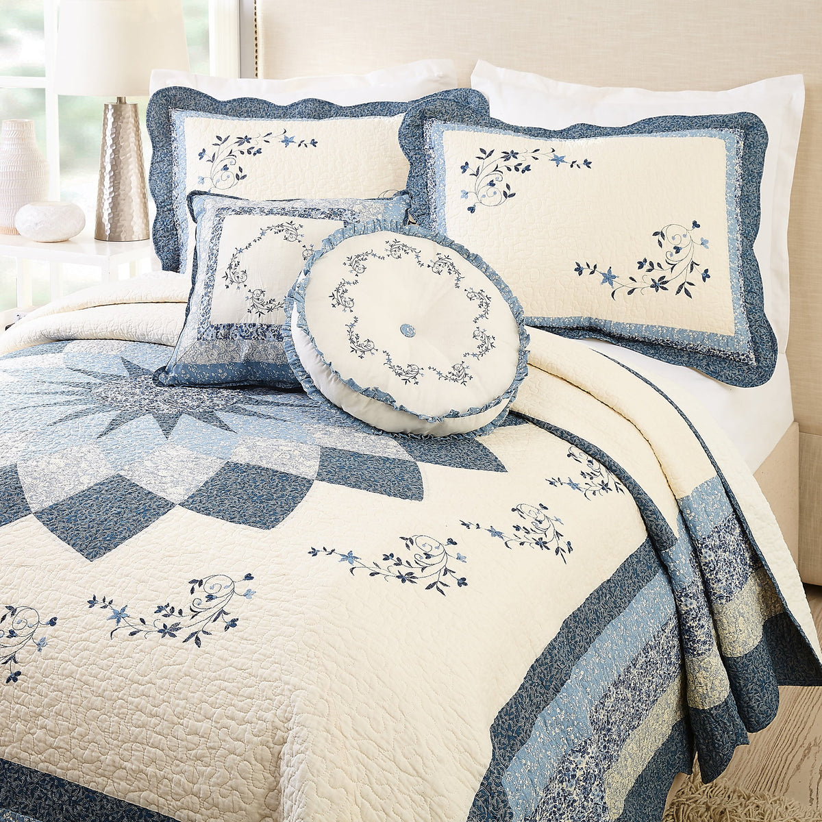 Blue Bedspread P483