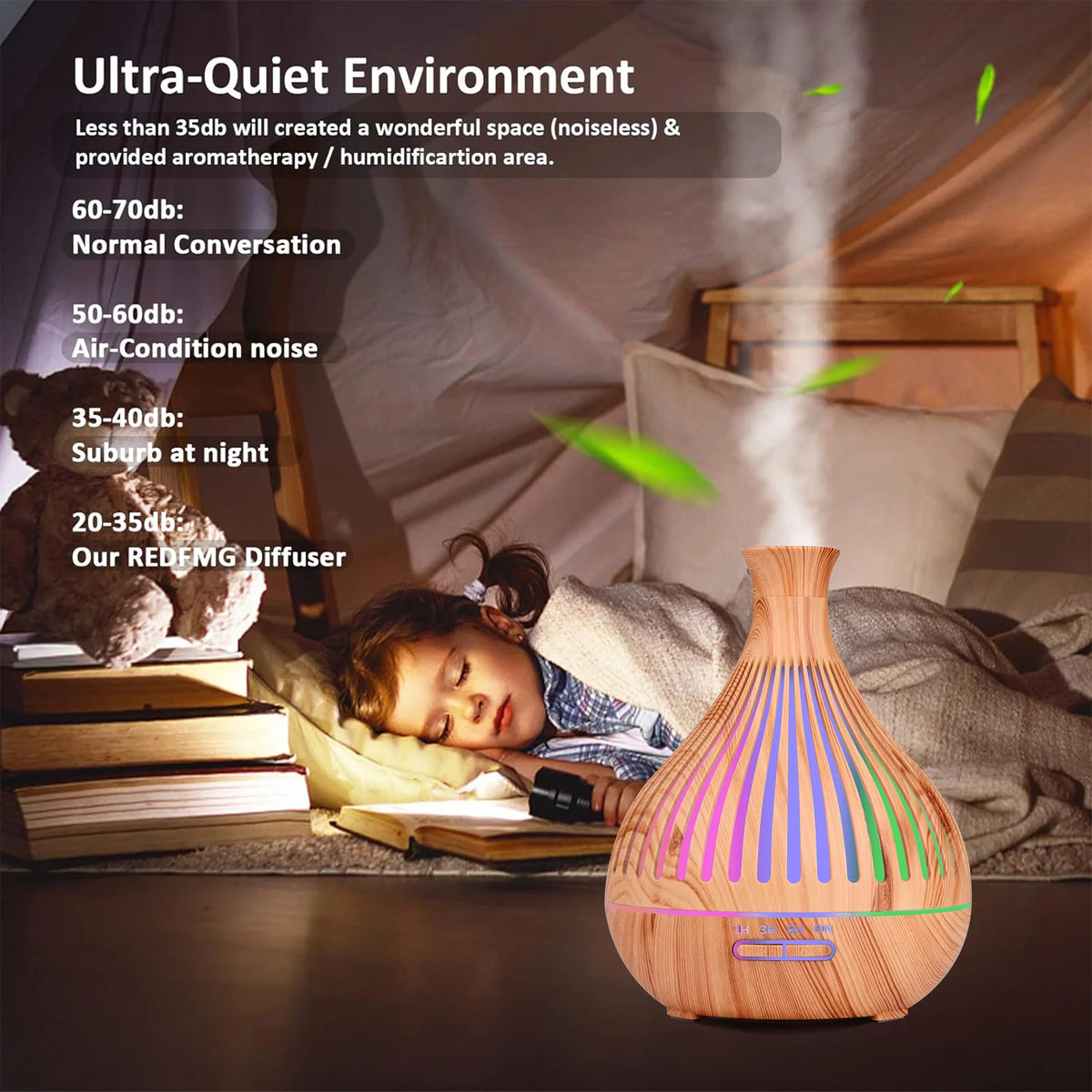 500ML Ultrasonic Diffuser with Remote Control & Timer W677217