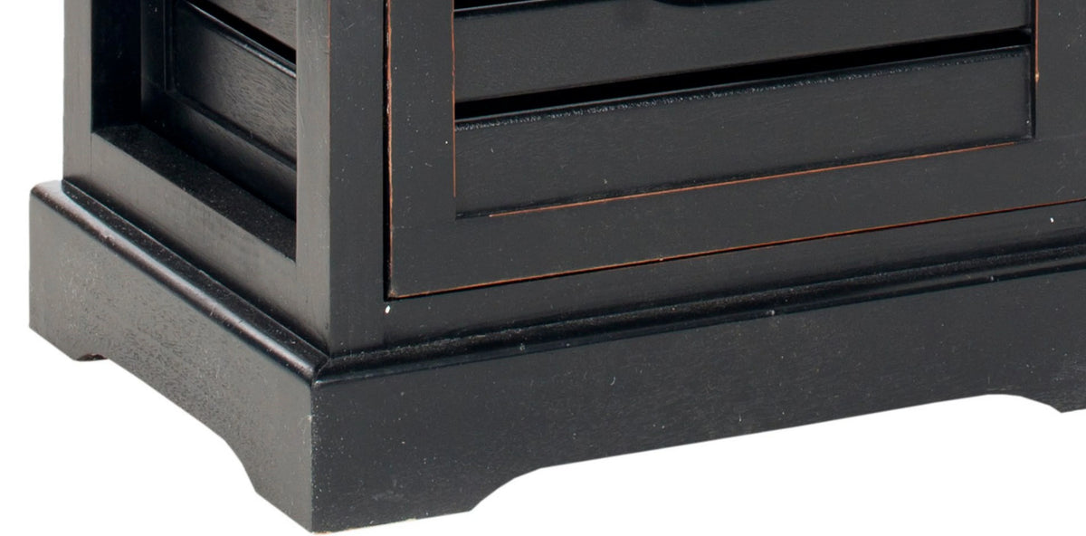 3 Drawer Distressed Black Cabinet O150385
