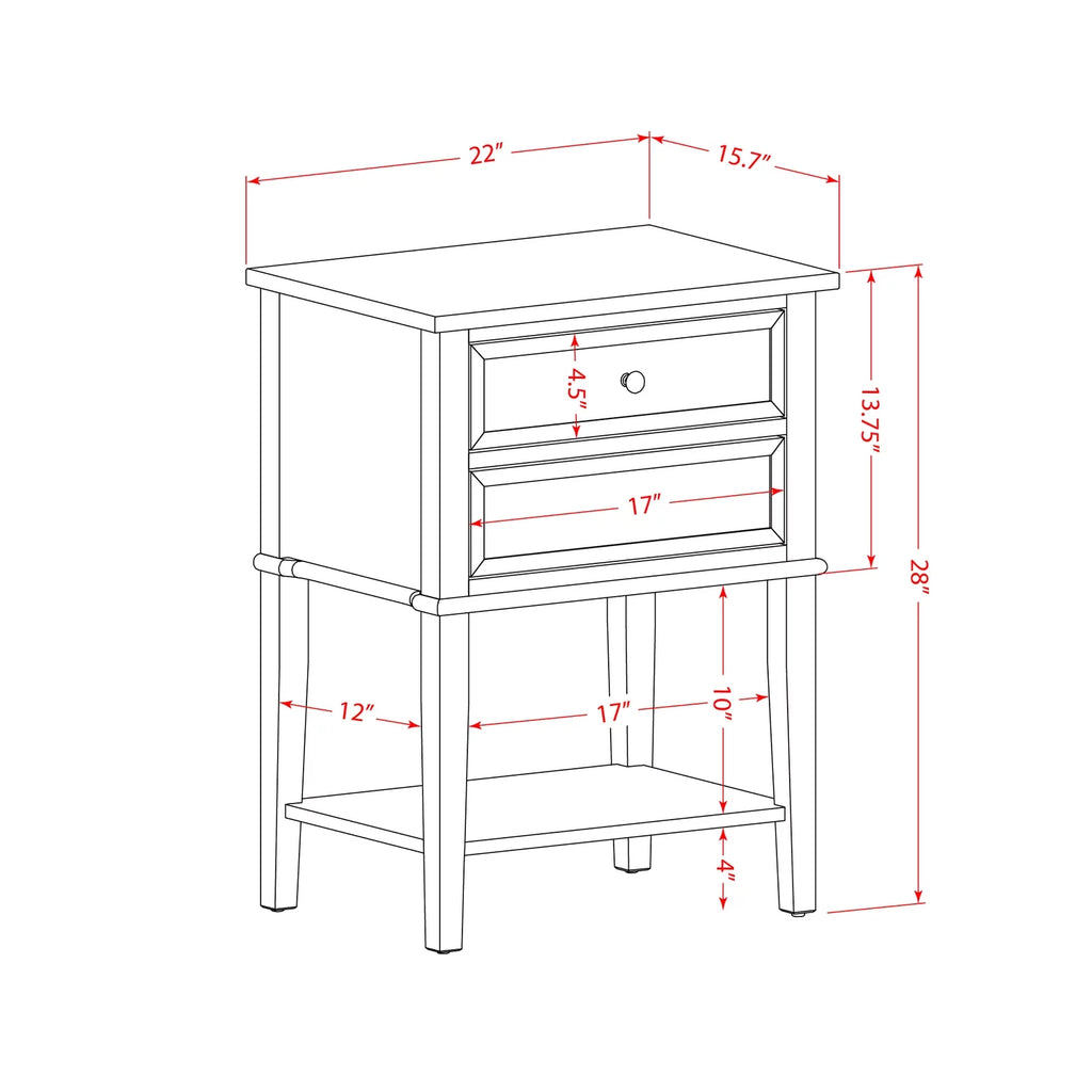 2-piece Wood Bedroom Set in Beige/Jacobean X89790