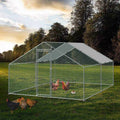 Large Walk-in Metal Chicken Coop with Waterproof Cover C3899