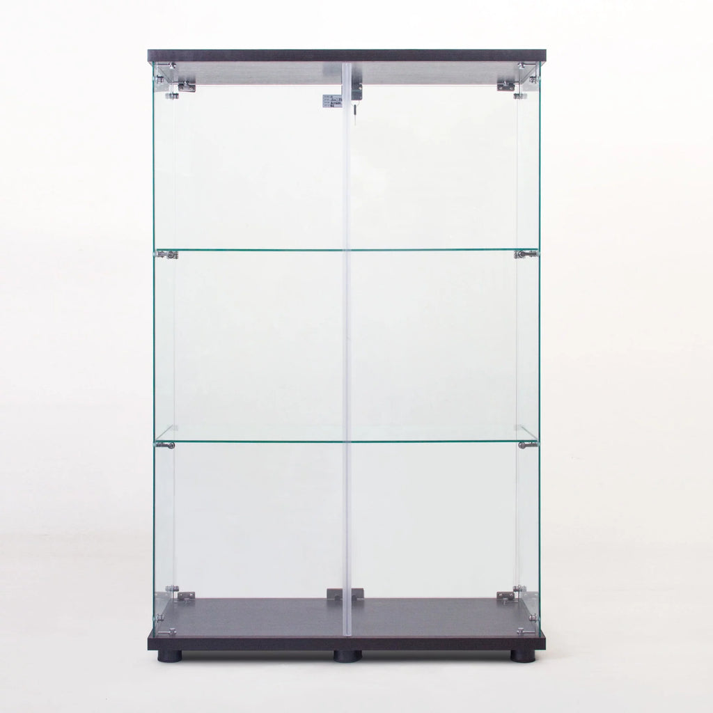 Black 3 Shelf Glass Display Cabinet D64971