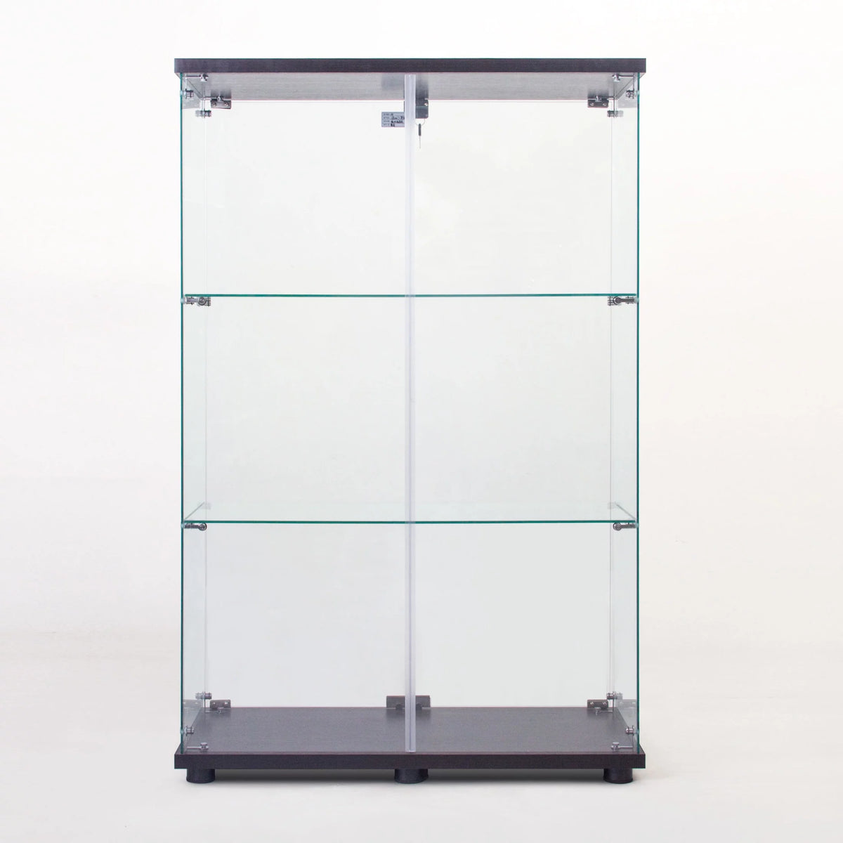 Black 3 Shelf Glass Display Cabinet D64971