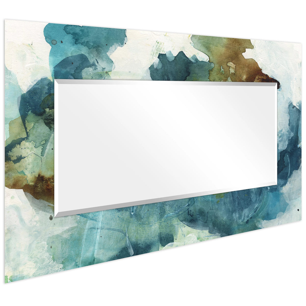 Blue Sky Rectangular Beveled Mirror Tempered Art Glass 72" x 36" G546