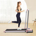 500W 2HP Folding Treadmill with Remote Control 220lbs Capacity H974