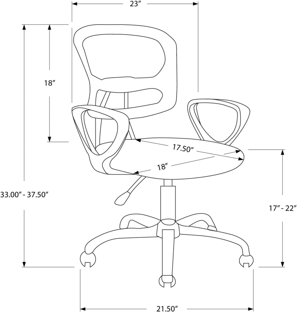 White Black Mesh Ergonomic Swivel Office Chair G5935