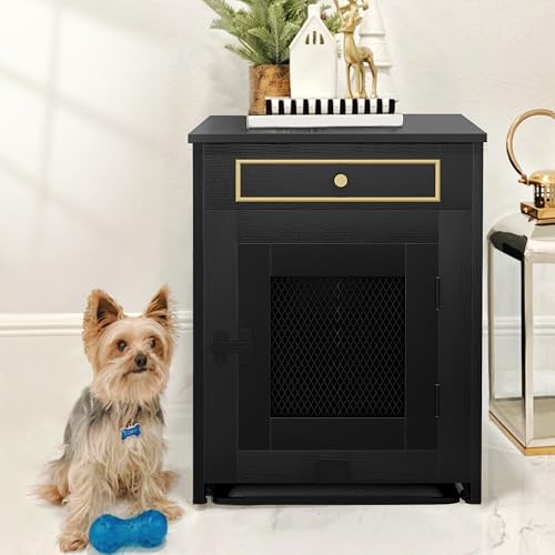 Black Dog Crate Furniture with Cushion Tray R3025