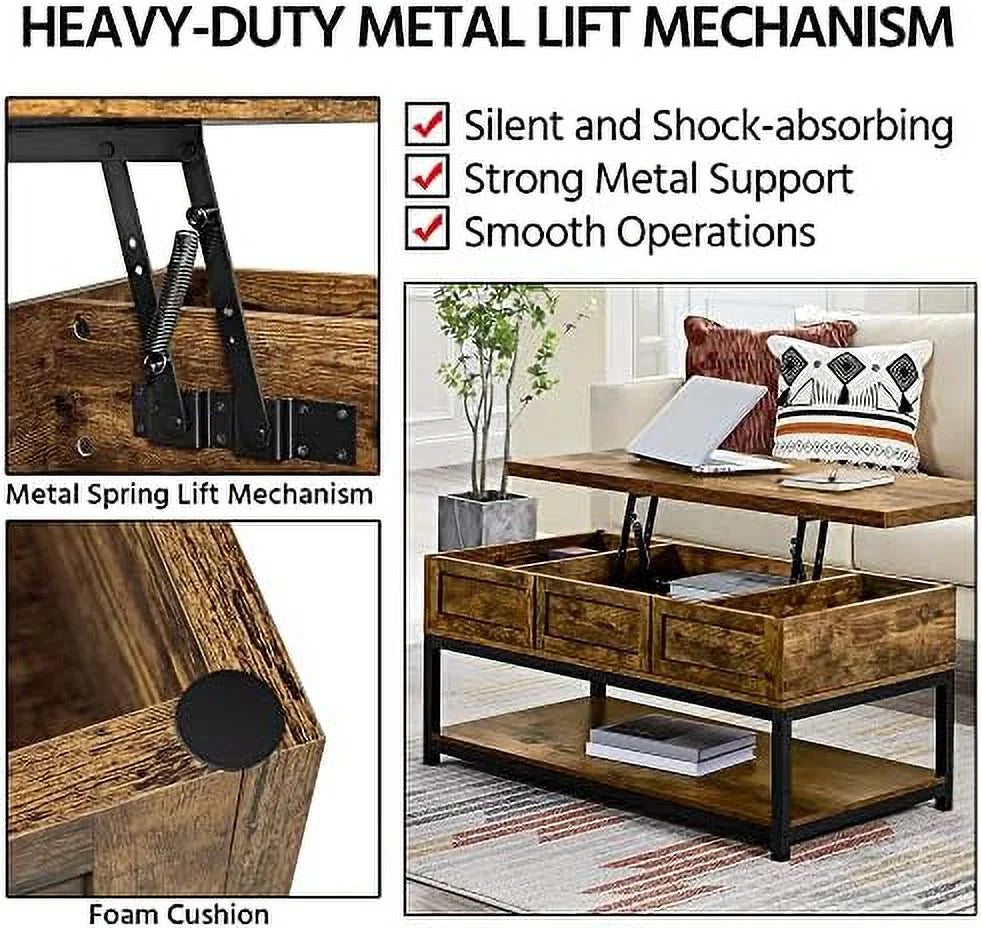 Lift Top Coffee Table with Hidden Compartments G2888