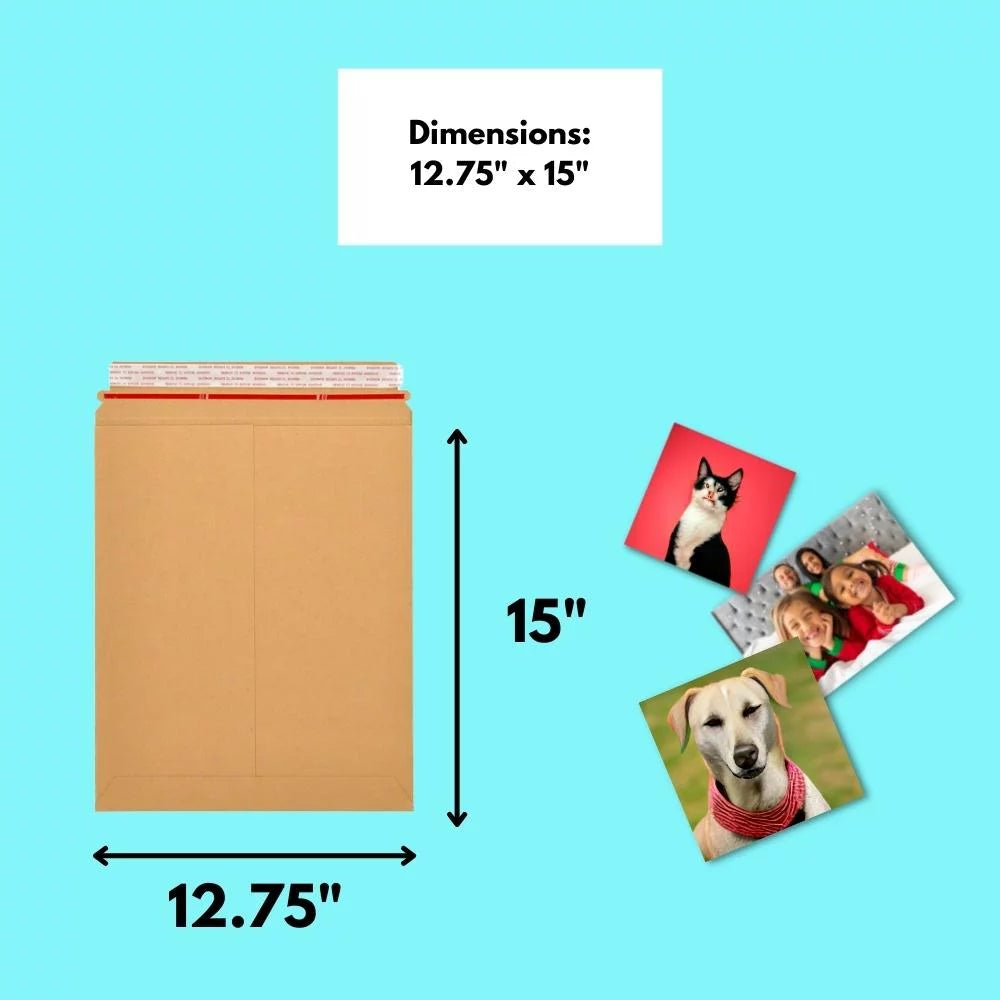 200 Pack Rigid Mailers with Self Adhesive Seal E577