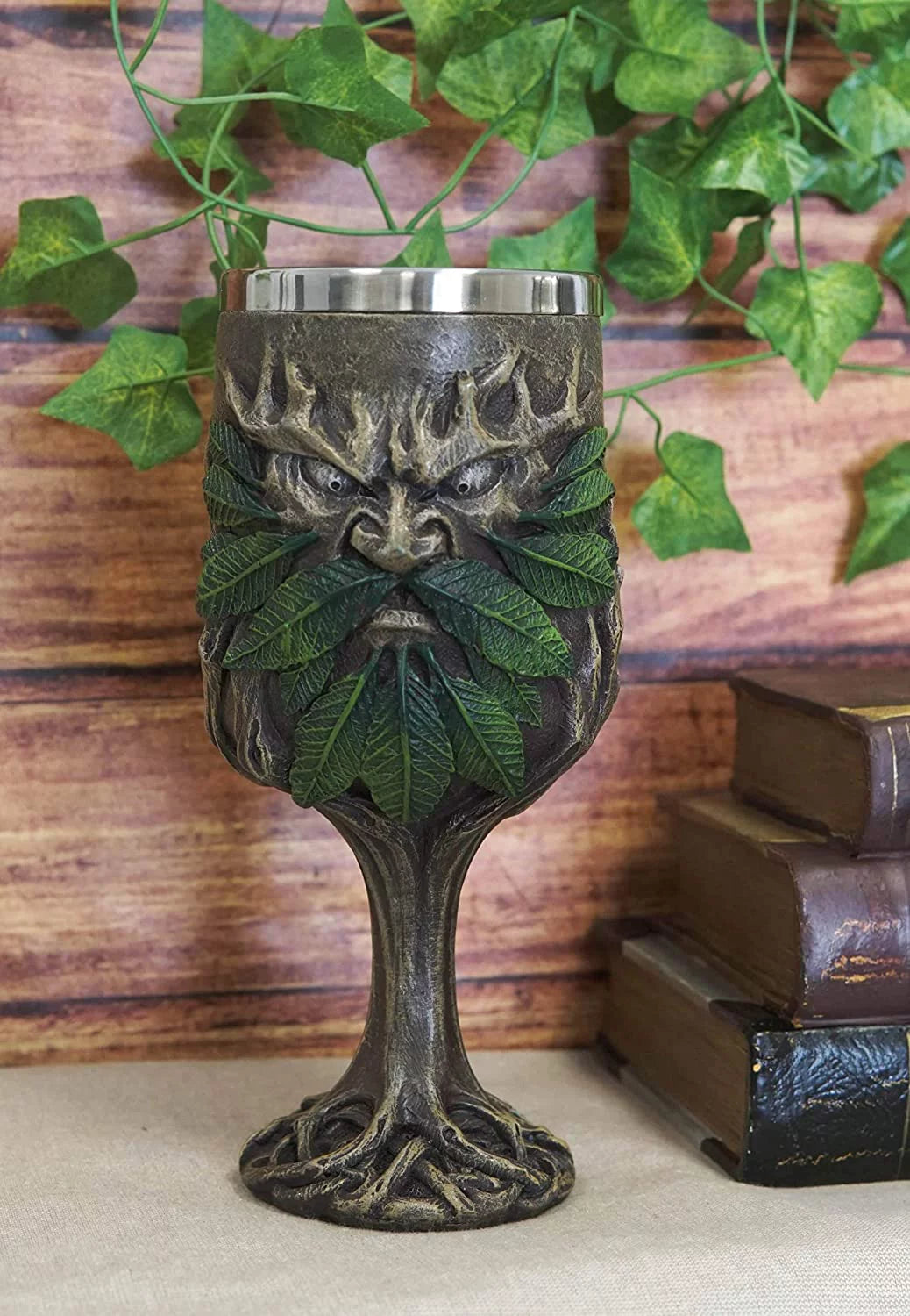 Greenman Wine Goblet Chalice Cup Figurine 7oz G920