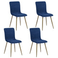 Navy Blue Velvet Dining Chairs Set of 4 L81220