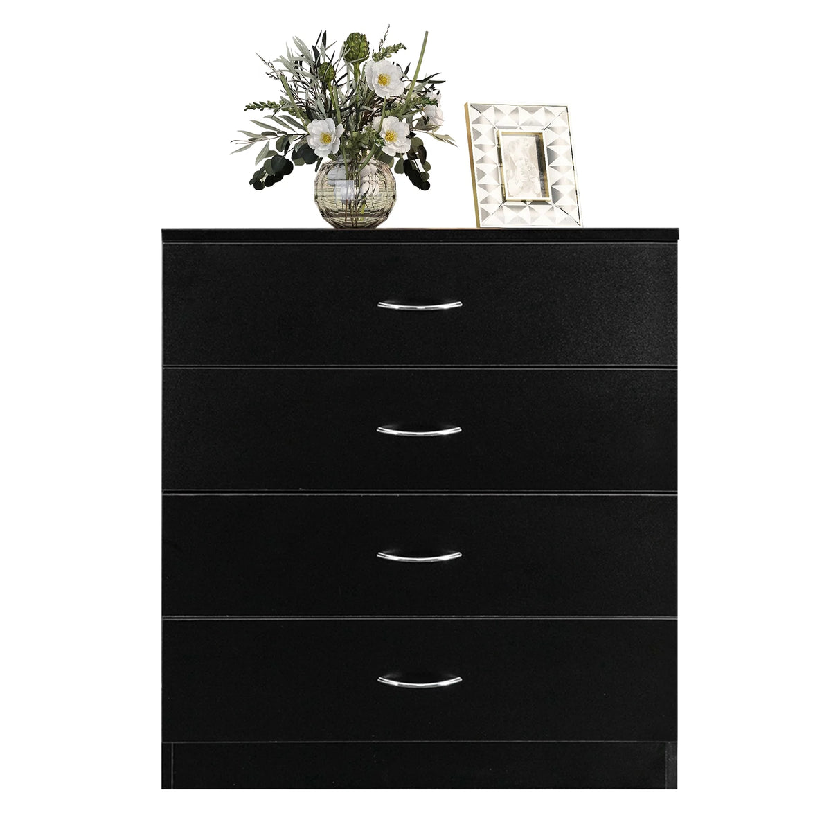 White 3 Drawer Wood Dresser J898