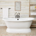 71 Inch Cast Iron Double Slipper Pedestal Tub G353