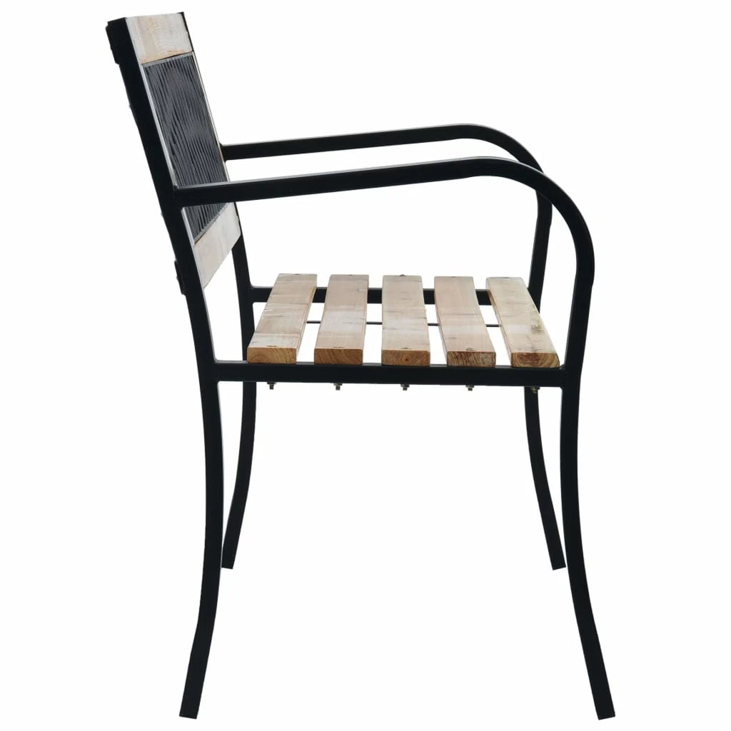 Wood and Plastic Garden Bench with Steel Frame B834