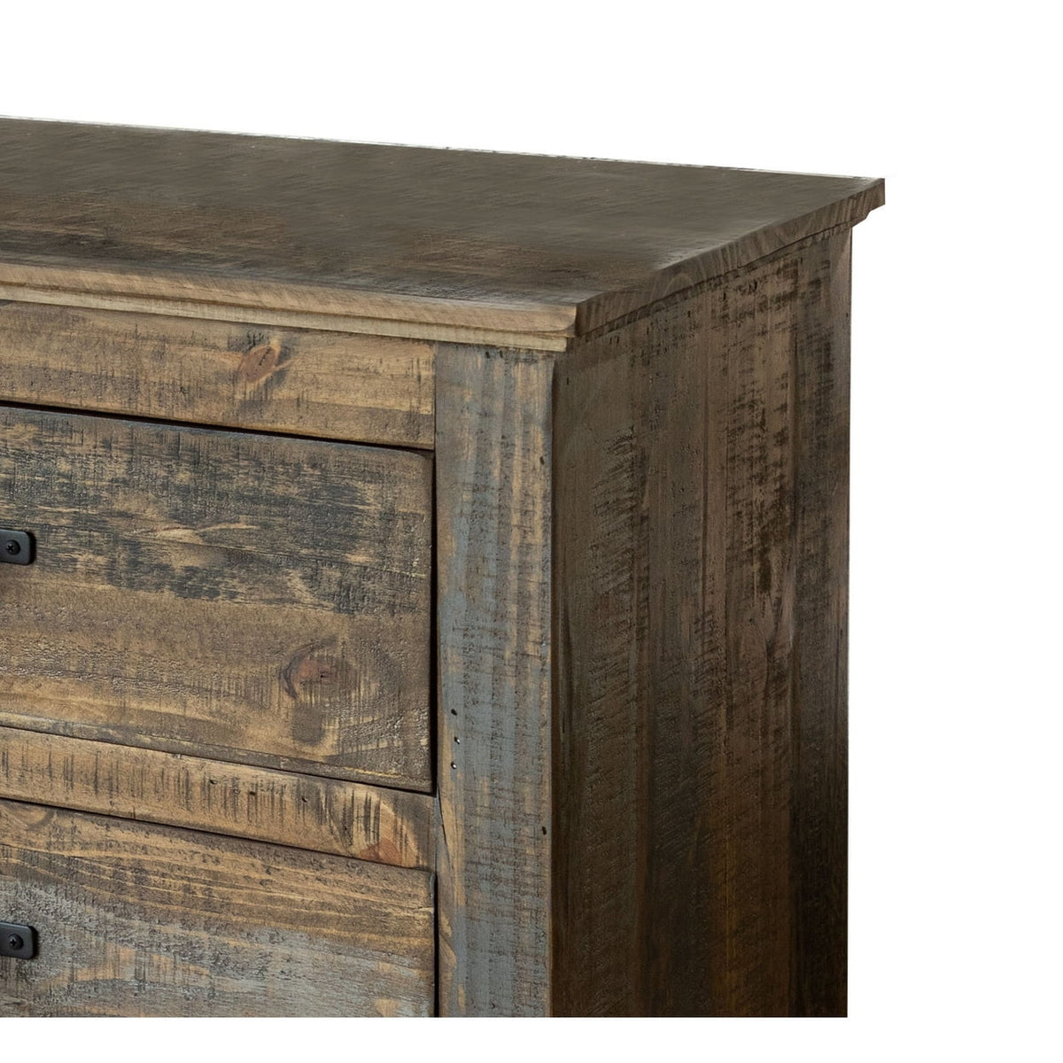 37 Inch Pine Wood 3 Drawer Dresser Chest C865