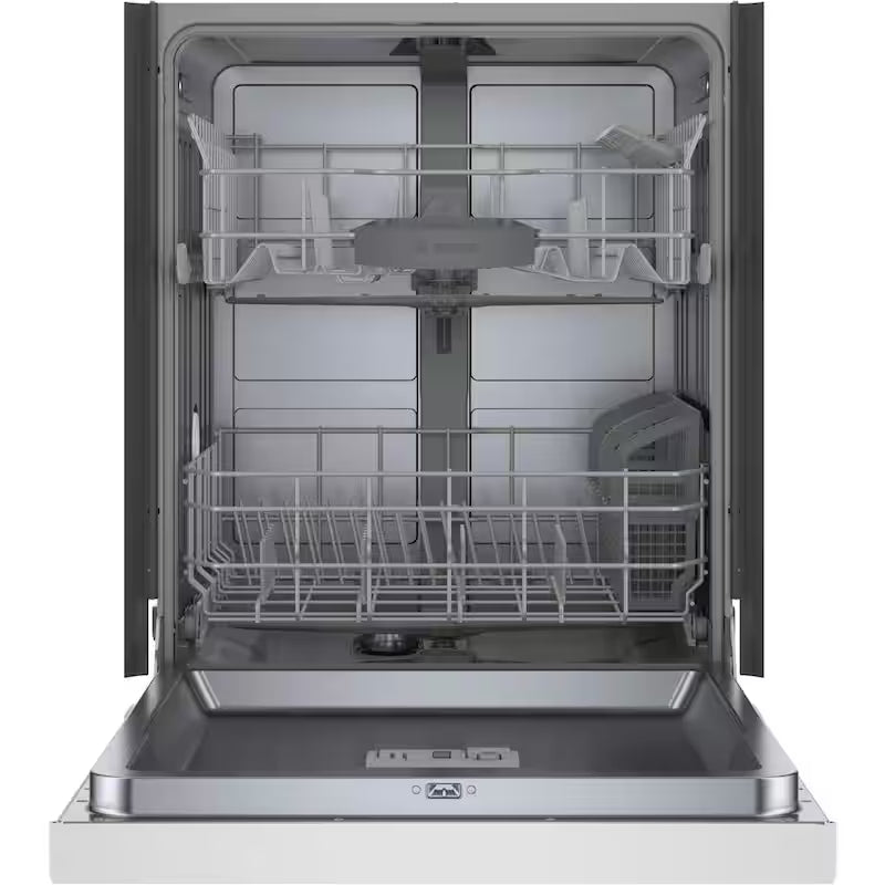 White Front Control Tall Tub Dishwasher with Stainless Steel Tub B583892