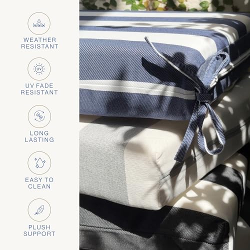 Outdoor Dining Chair Cushion 20 x 41 Navy J4166