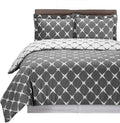 Grey and White California King Size Bed in a Bag Set H85895