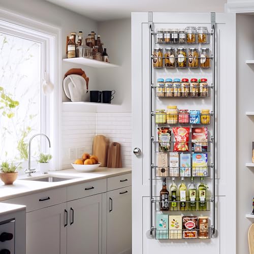 Over the Door Pantry Organizer 6-Tier White L69308