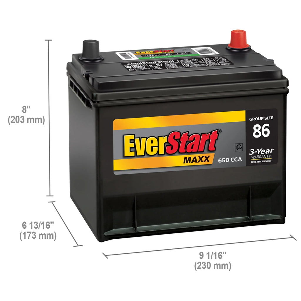Lead Acid Automotive Battery Group Size 86 12 Volt 630 CCA G996