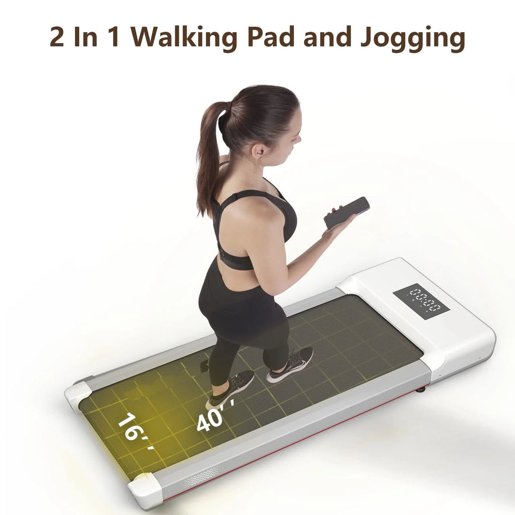 300lb 2.5HP Under Desk Treadmill with LED Display J3795