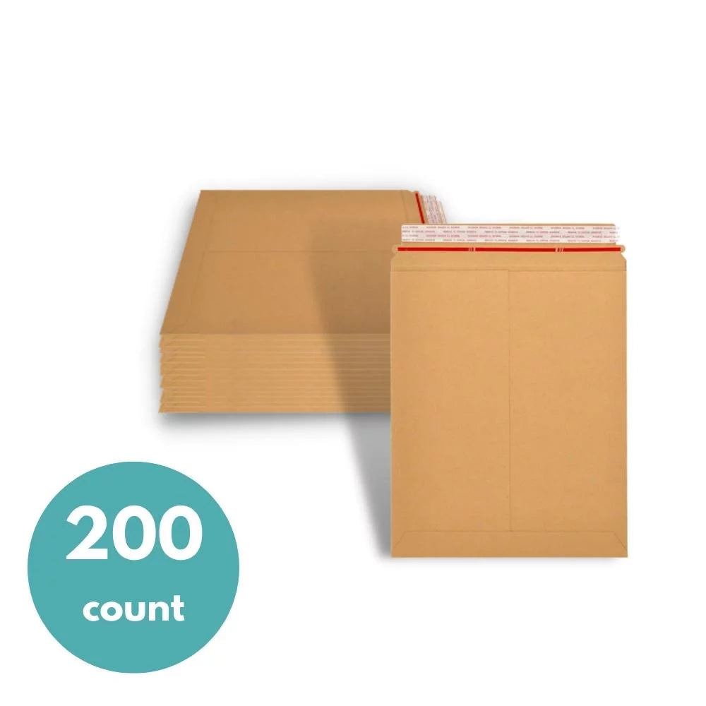 200 Pack Rigid Mailers with Self Adhesive Seal E577