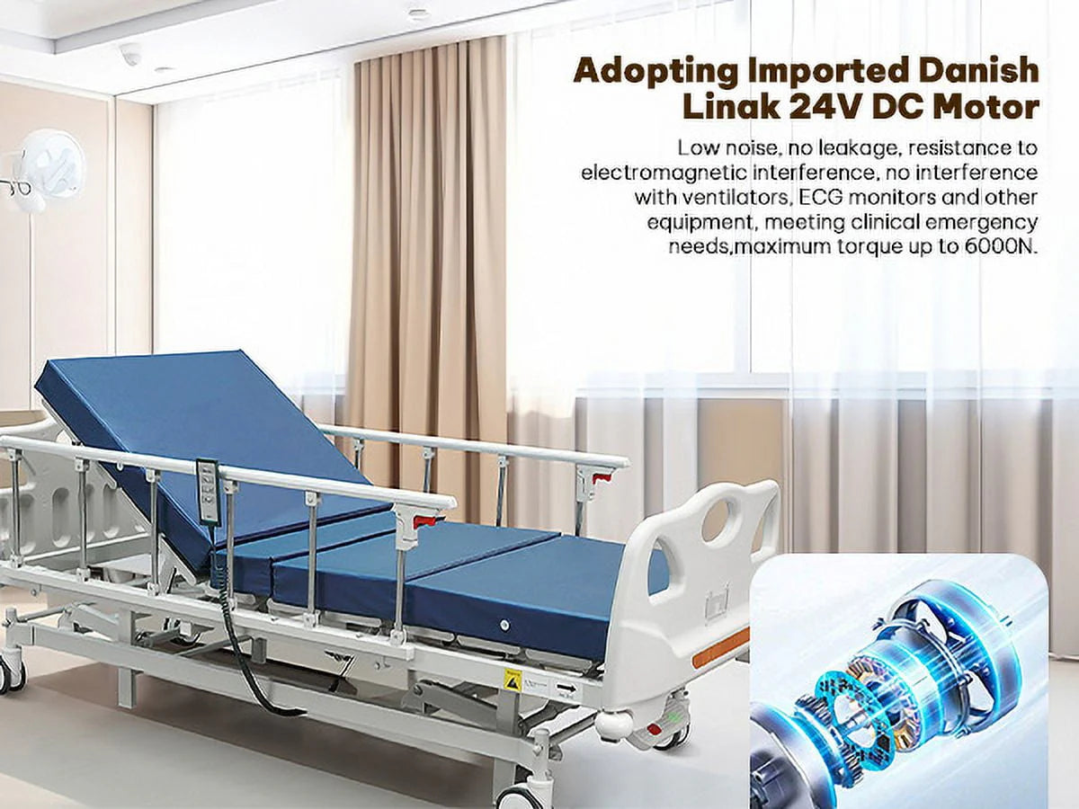 Full Electric Hospital Bed with 4 Function Mattress and Remote Control A142348