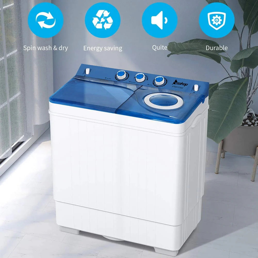 Portable 26lbs Compact Twin Tub Washing Machine O943