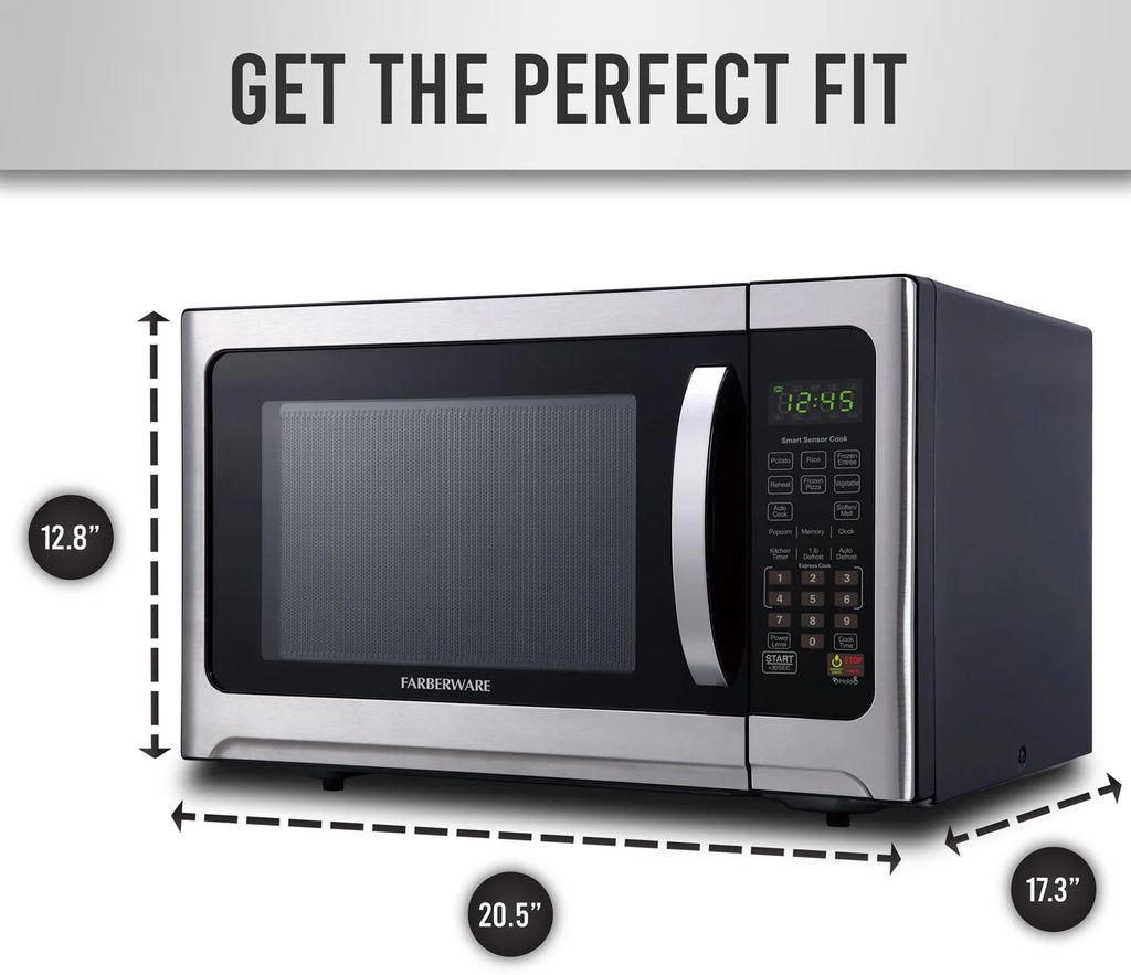 1100-Watt Stainless Steel/Black Microwave Oven V947029
