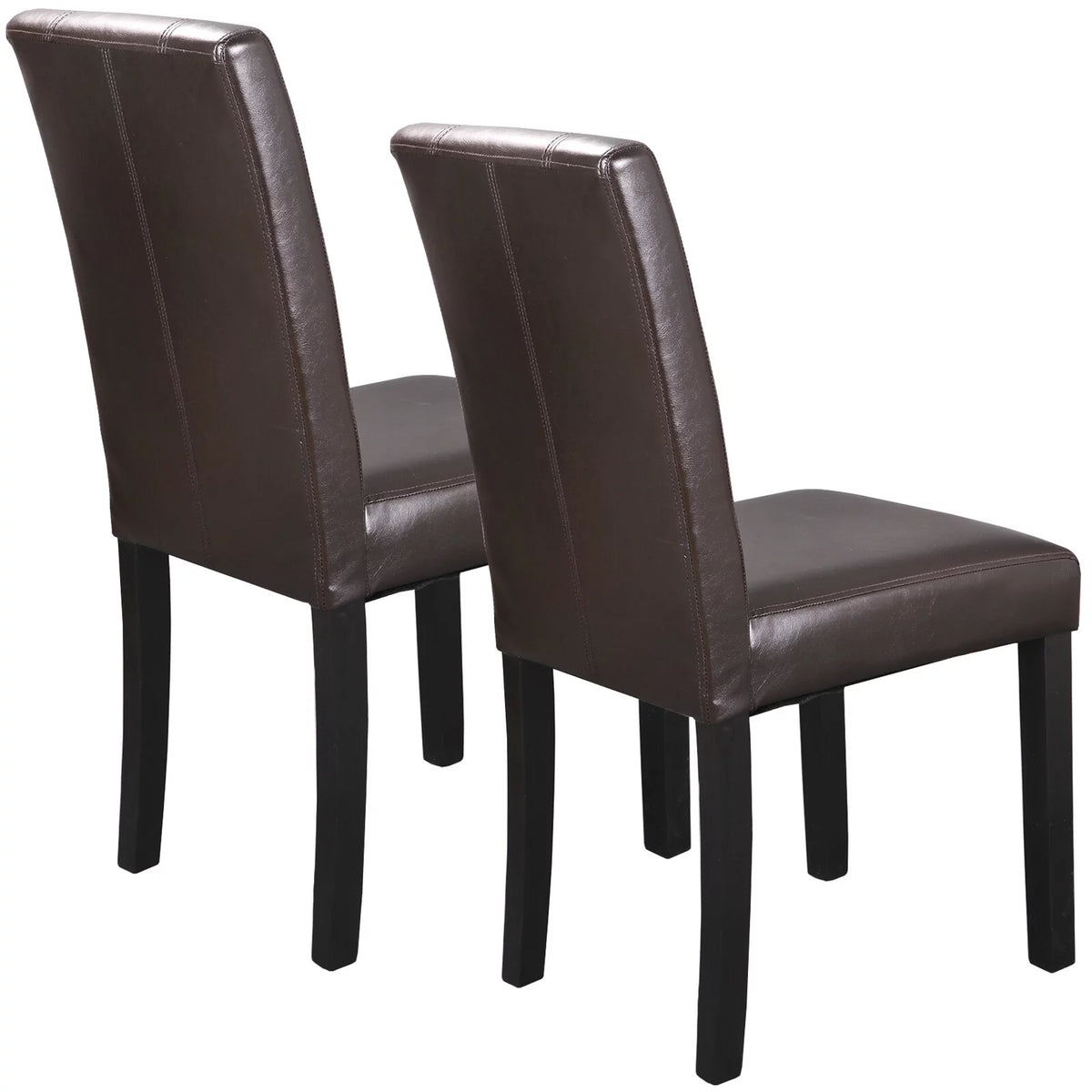 2 Pack Brown Leather Dining Chair U623