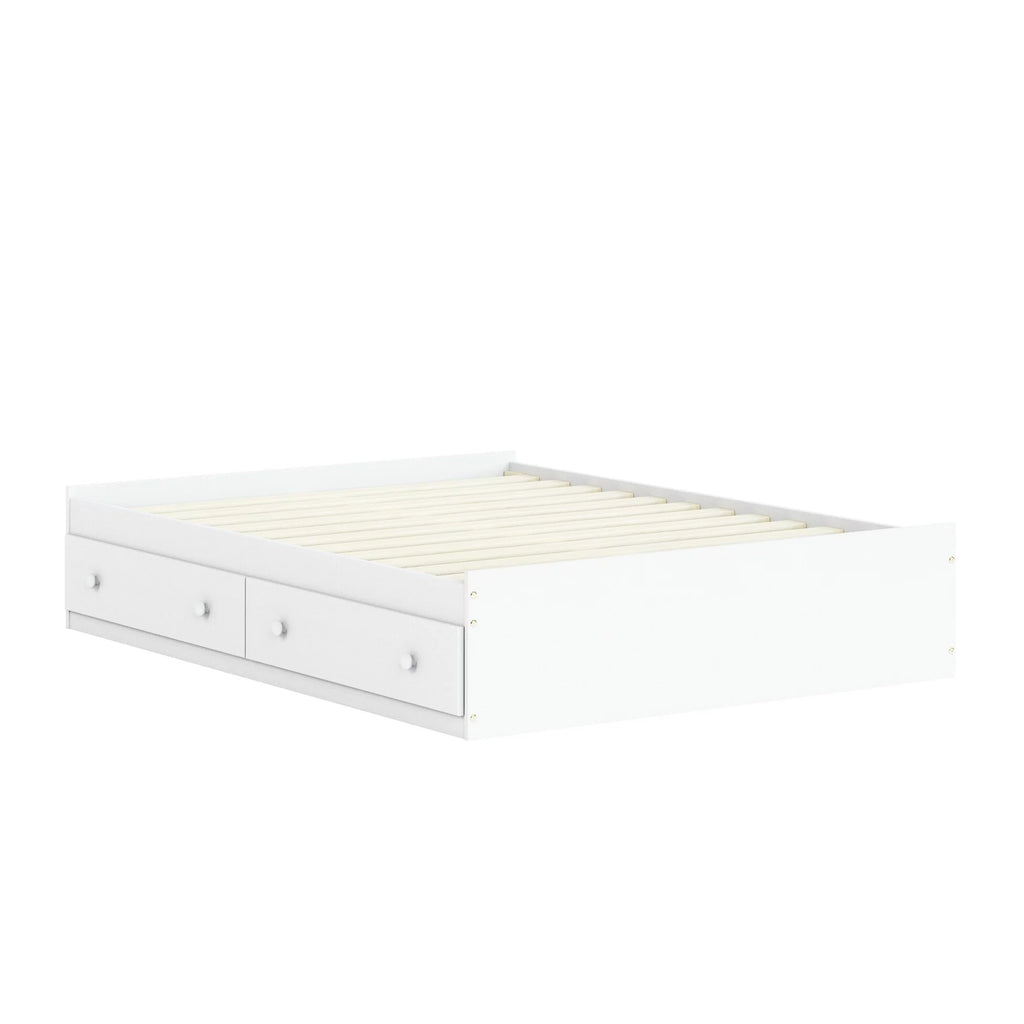 White Solid Wood Full Platform Storage Bed Z163498