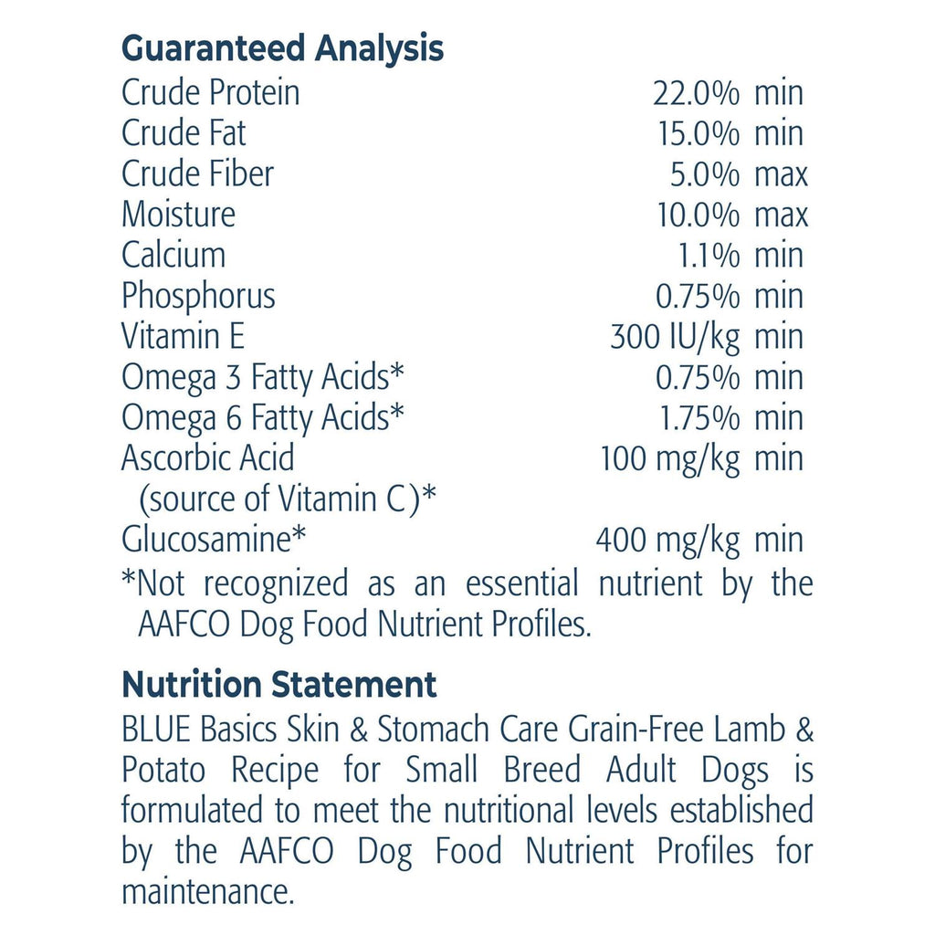 Grain Free Lamb & Potato Small Breed Dry Dog Food E6316