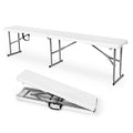 White 6 Foot Plastic Folding Bench H753935