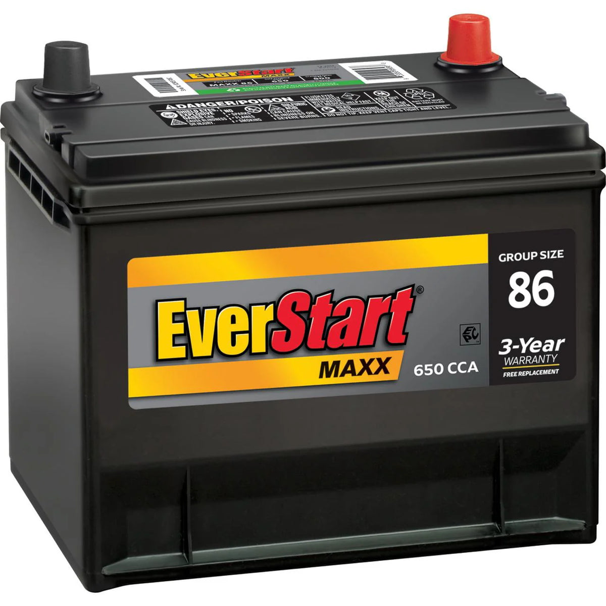 Lead Acid Automotive Battery Group Size 86 12 Volt 630 CCA G996