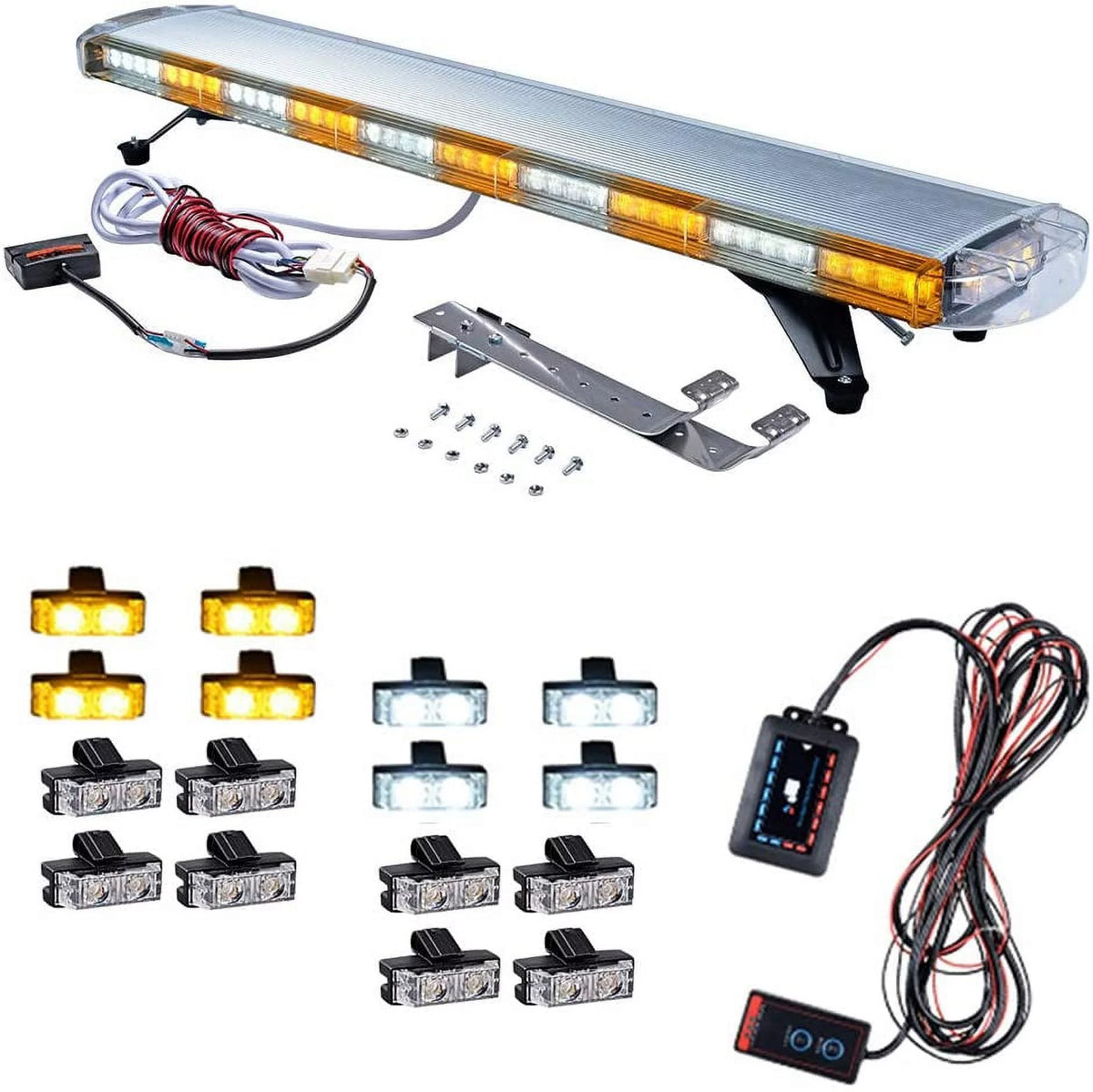 47" 88-LED Emergency Beacon Strobe Light + 16X 2-LED Flashing Grille Lamp C273