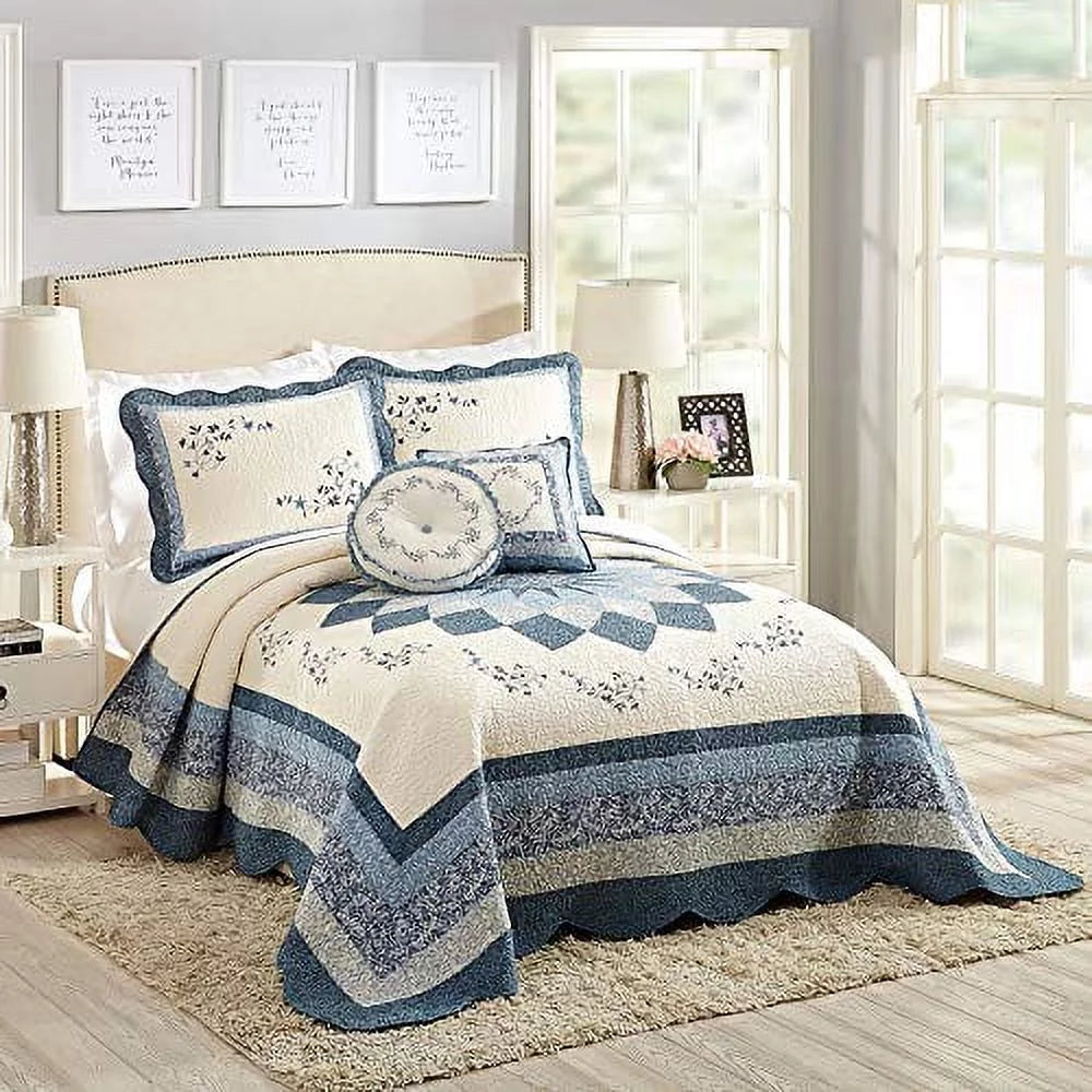 Blue Bedspread P483