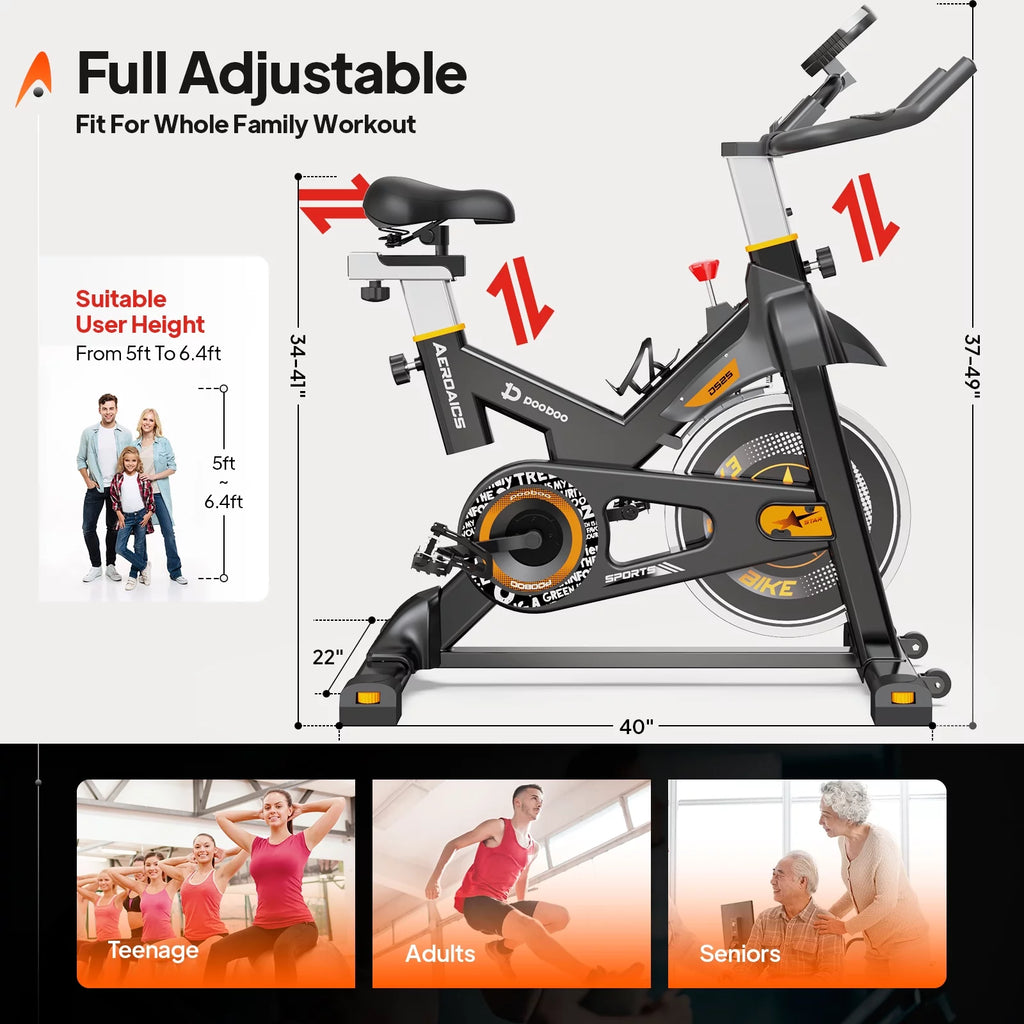 Stationary Magnetic Resistance Exercise Bike with LCD Monitor I536336