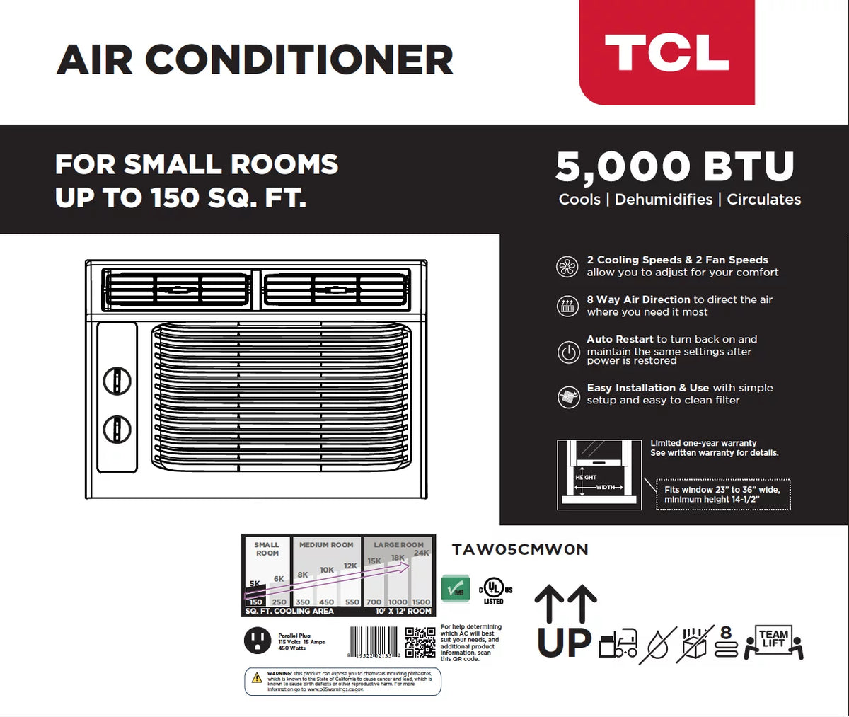 White 5,000 BTU Window Air Conditioner F683