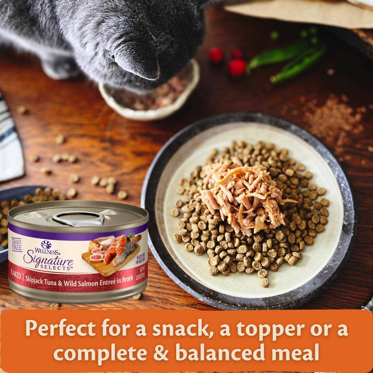 Grain Free Skipjack Tuna & Wild Salmon Canned Cat Food X838