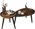 Brown Oval Nesting Coffee Table Set of 2 P91477