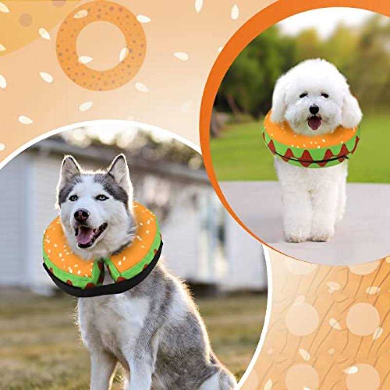 Inflatable Dog Collar Adjustable Blow up Donut E-Collars R769