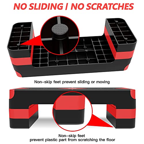 Adjustable Aerobic Exercise Step with 4" 6" 8" Risers D97581