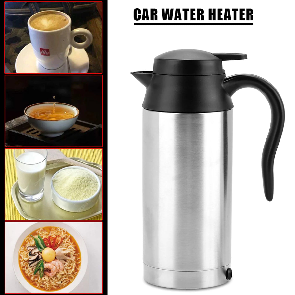 Portable 750ml 24V Car Kettle Water Heater Bottle W8085