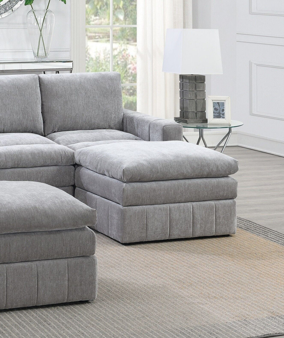 Plush Cushion 5pc Modular Sectional Set X148897