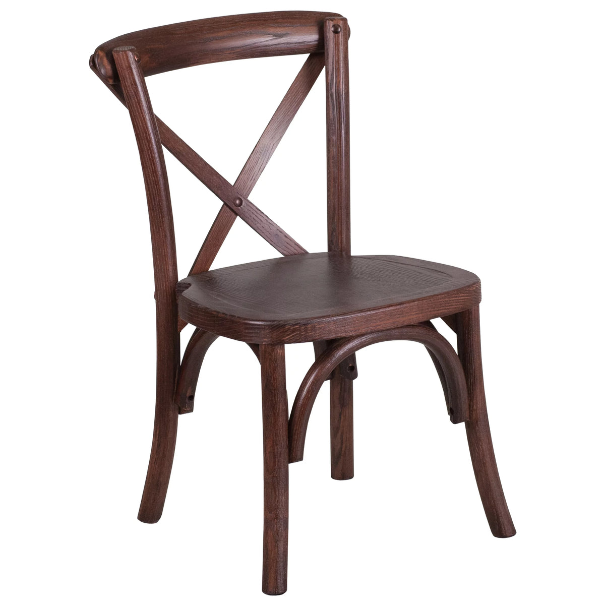 Stackable Mahogany Wood Cross Back Chair F880