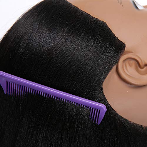 Black 16" Real Hair Mannequin Head L972871