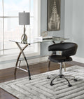 Black Low-Back Desk Chair with Castors C92686