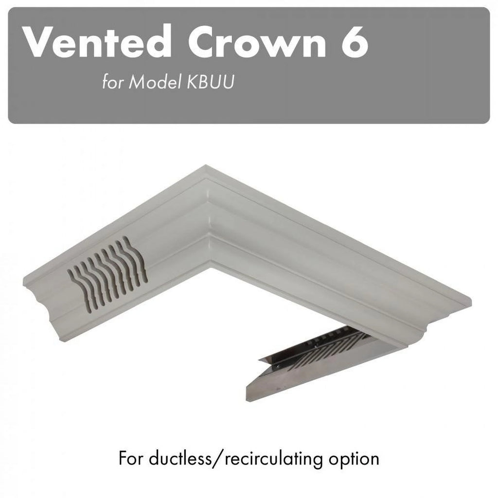 Vented Crown Molding Profile 6 for Wall Mount Range Hood B444659